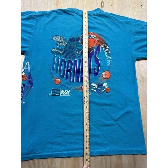 Vintage Charlotte Hornets Shirt Aerial Assault Big Logo Full Art Tee mens XXL - Picture 5 of 7
